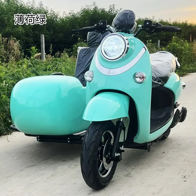 Scooter elettrico da viaggio per il tempo libero a tre ruote 72V per auto elettrica Sidecar