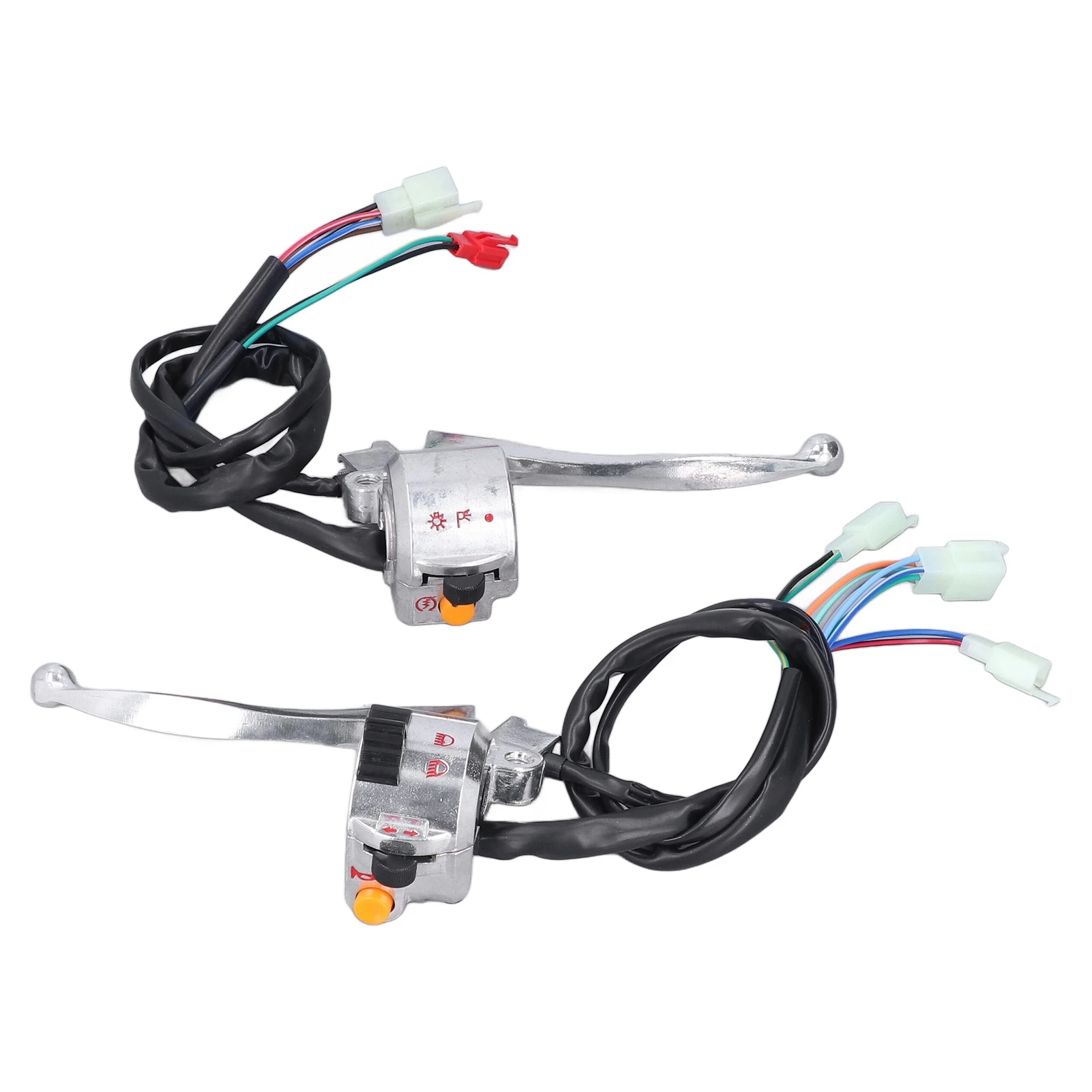 2pcs 22mm Drum Brake Handlebar Switch Left Right Motorcycle Handlebar Horn Button for 50cc Chinese Scooter for JH70 JH90