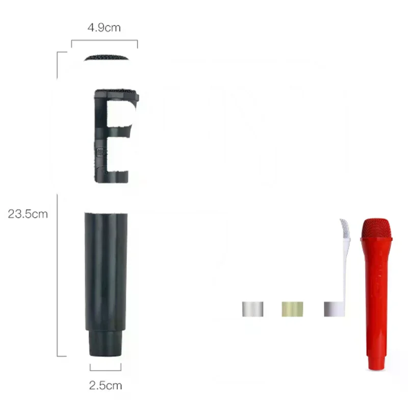 Microfono prop microfono prop realistico microfono per spettacoli di danza karaoke pratica microfono prop per karaoke microfono prop in plastica