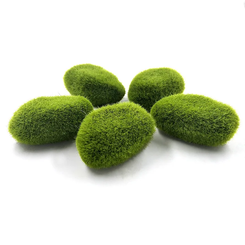 5pcs/ bag Mini Simulation Green Grass Miniature Figures Garden Decoration mini DIY fairy garden statue Art Craft Home Decoration