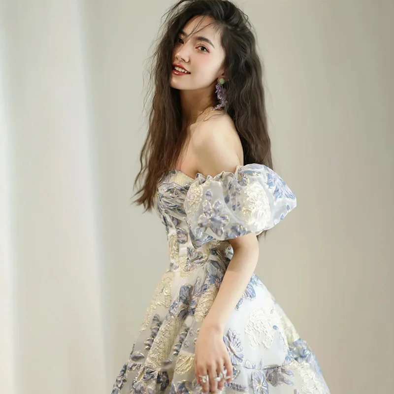 PJN 2025 NEW Luxury Long Evening Dress Women Formal Prom Performance Graduation Gown Dress Girl Birthday Party Banquet Dress