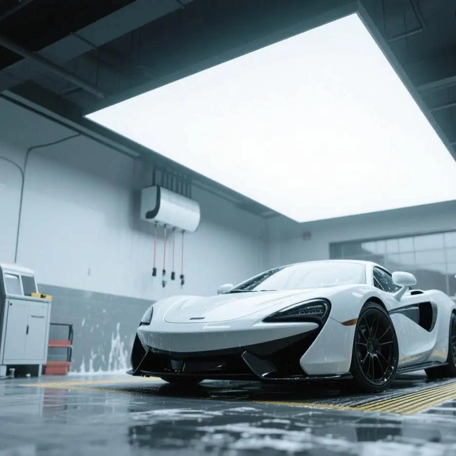 Auto LED Ceiling Lamp for Garages Workshops Car Washes Certified Auto Polish Lighting Hexagonal Workshops Light Exhibition Light