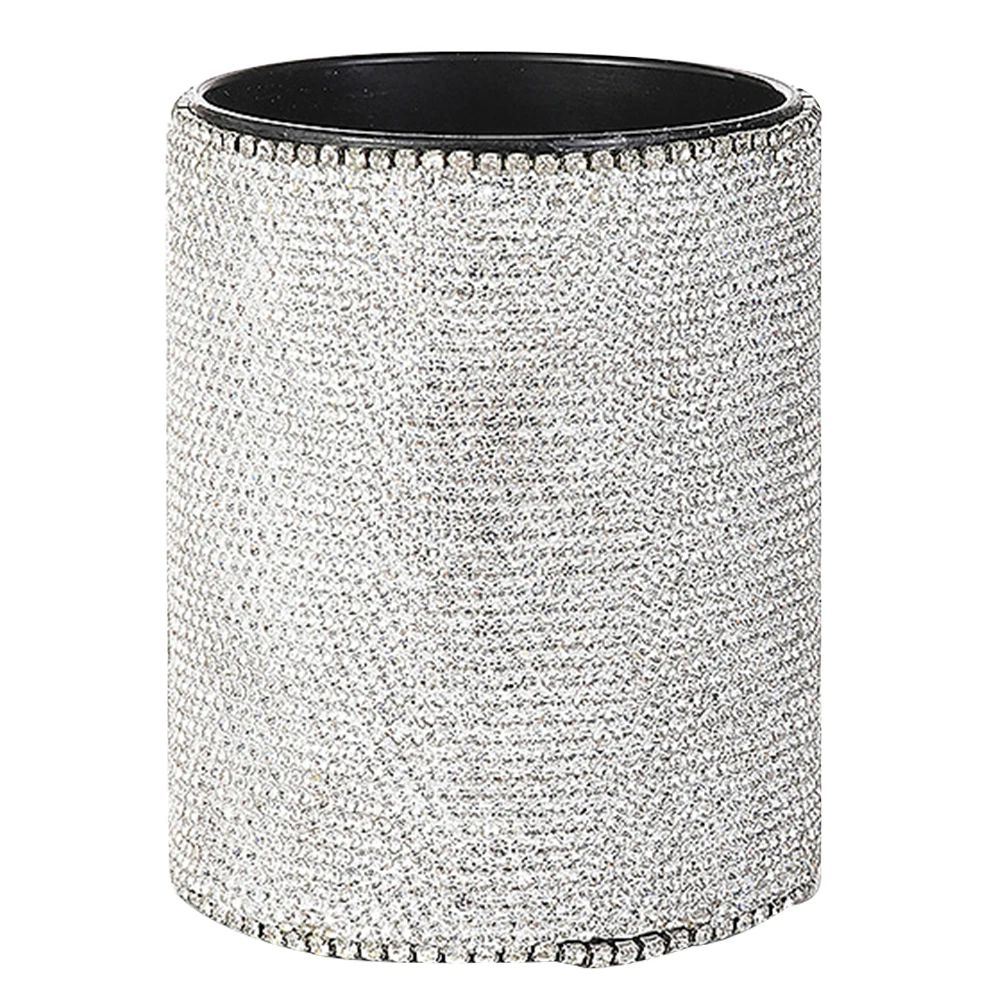 

Rhinestone Pen Organizer Holder Exquisite Desk Pencil Pot Storage Box for Stationery Supplies Decoration Accessory