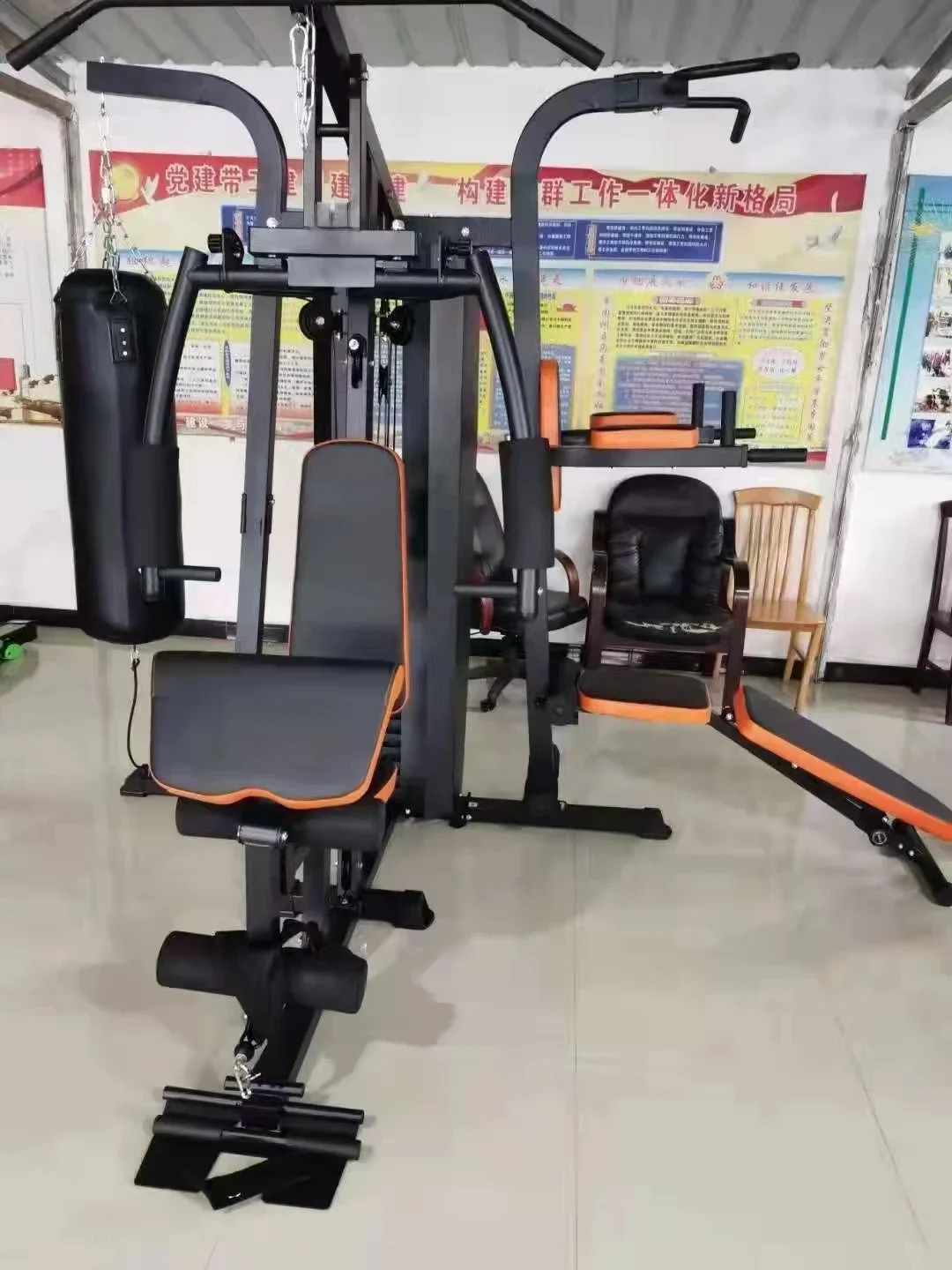 

ForHome Multi Functional 4 Station Gym Fitness Equipment Strength Training Smith Machine Bodybuilding Equipment