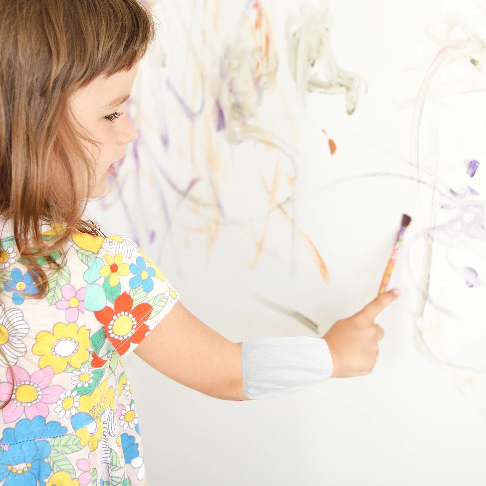 

10pcs Waterproof Sleeve Covers Kids Baby Children Toddler Arm Sleeves UV Protection Blue Non Woven Fabric Protective Elastic