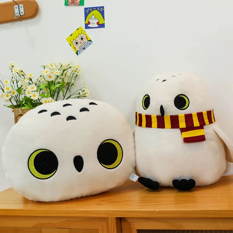 New Large Size 60cm Hedwig Plush Doll Fill Soft Scarf Owl Anime Plush Pillow Dolls Collection Room Ornament Birthday Gift