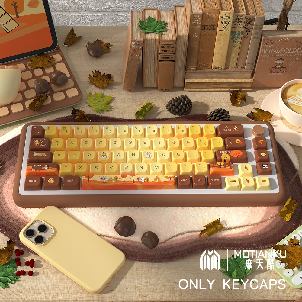 autumn Theme Keycaps Cherry/MDA Profile Key caps for 61/64/68/84/87/96/98/104 Mechanical Keyboard