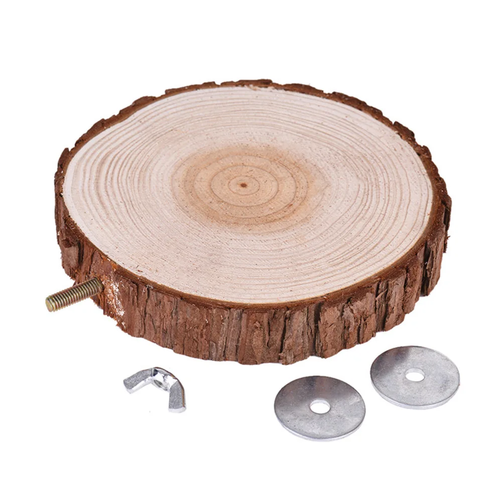 

8-12Cm Natural Wood Parrot Eco-Friendly Station Board For Bird Cage Hamster Play Platform Wood Branch Perch Rack
