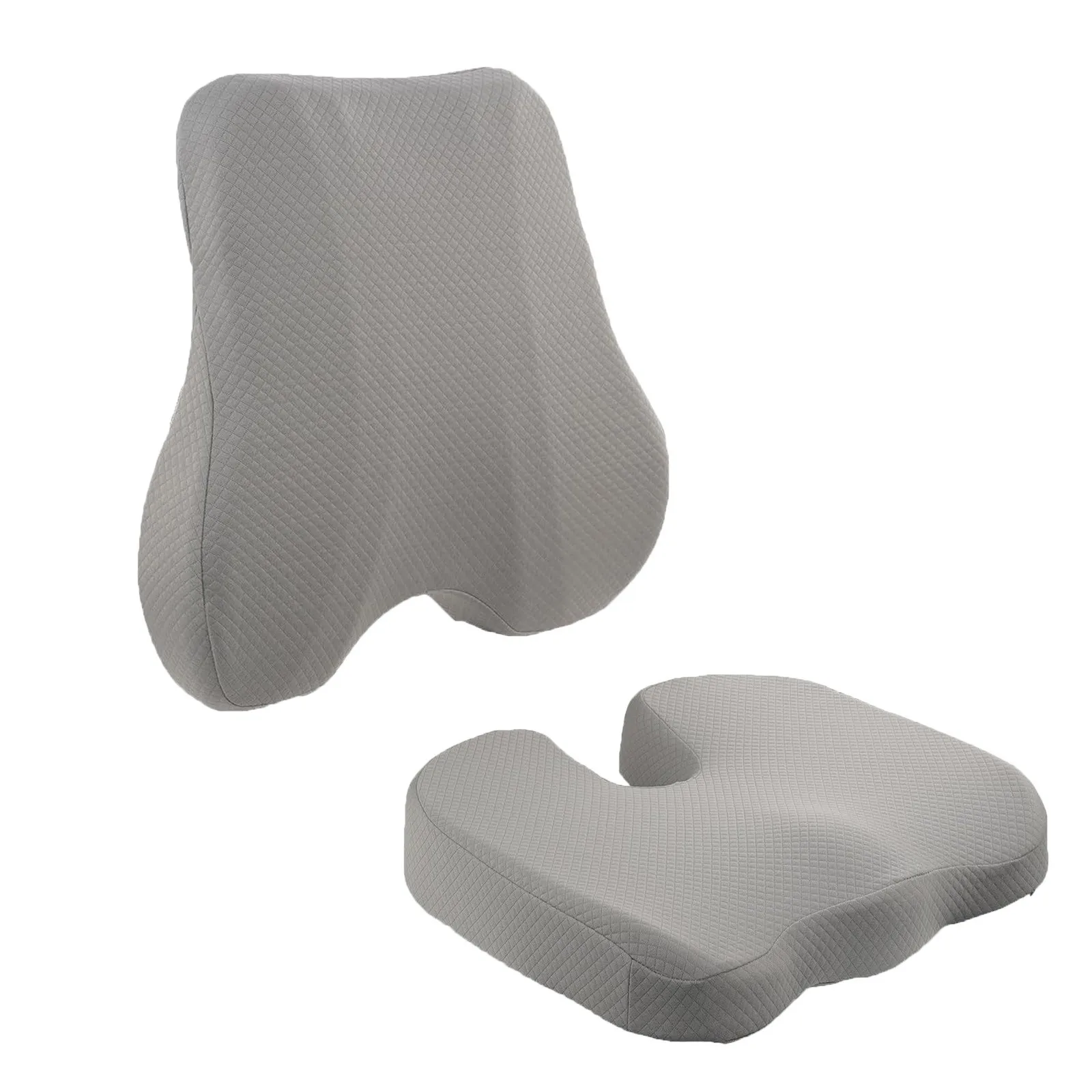 

2pcs Memory Foam Seat Cushion Orthopedic Coccyx Support Cushion Office Chair Waist Back Lumbar Cushion Car Seat Hip Massage Pad