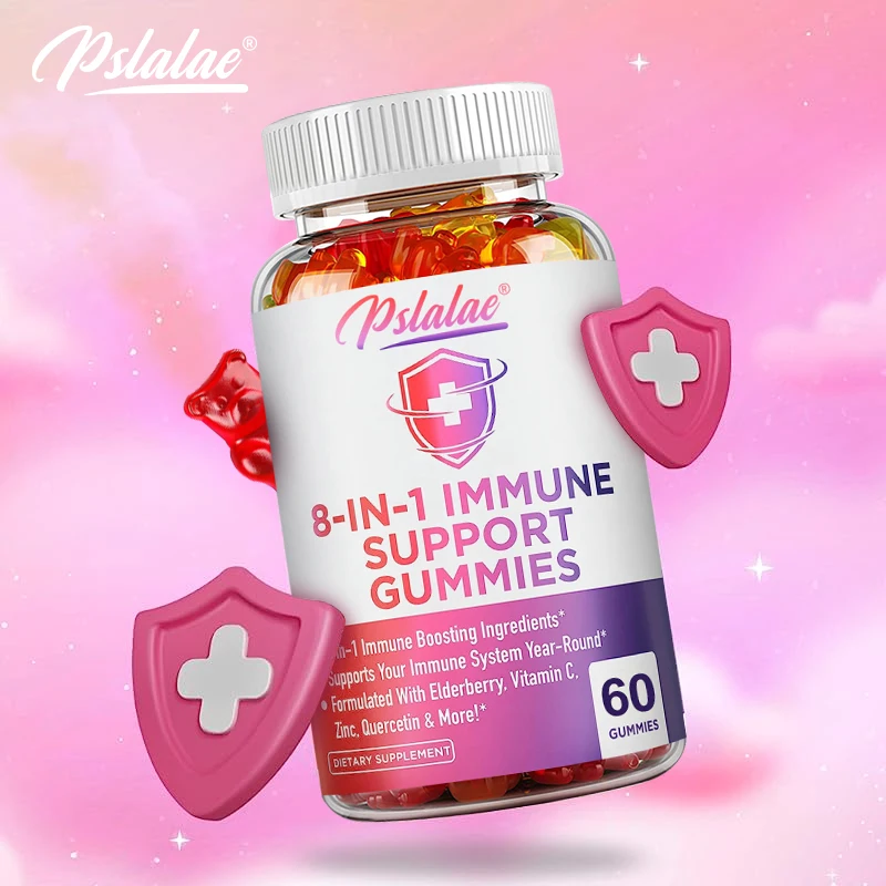 

8-in-1 Immune Support Gummies - Reduce Inflammation, Improves Overall Health, Immune Health, Boosts Energy Levels