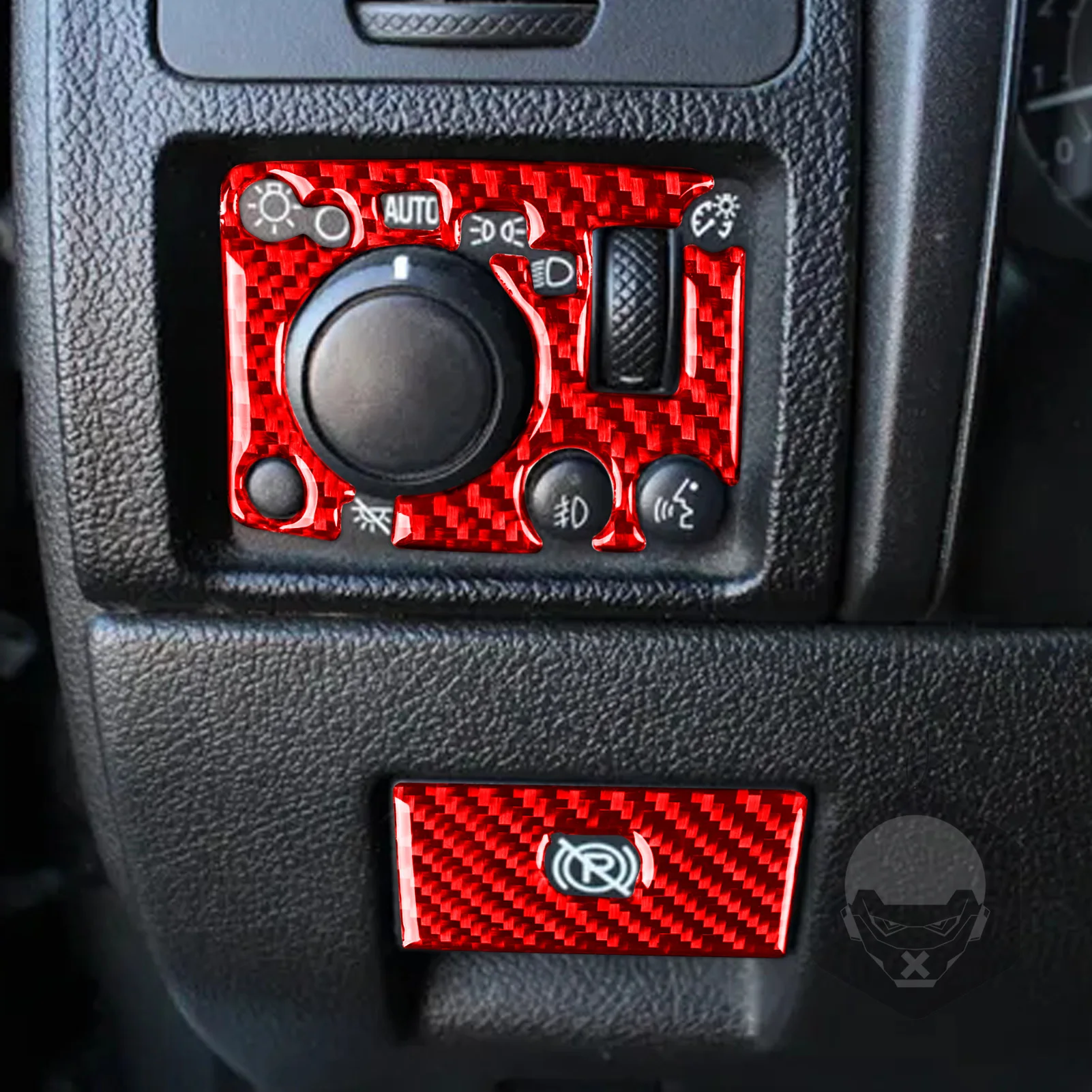 For Hummer H3 2006 2007 2008 2009 2010 Carbon Fiber Headlight Control Switch Panel Car Interior Accessories Decorative Stickers