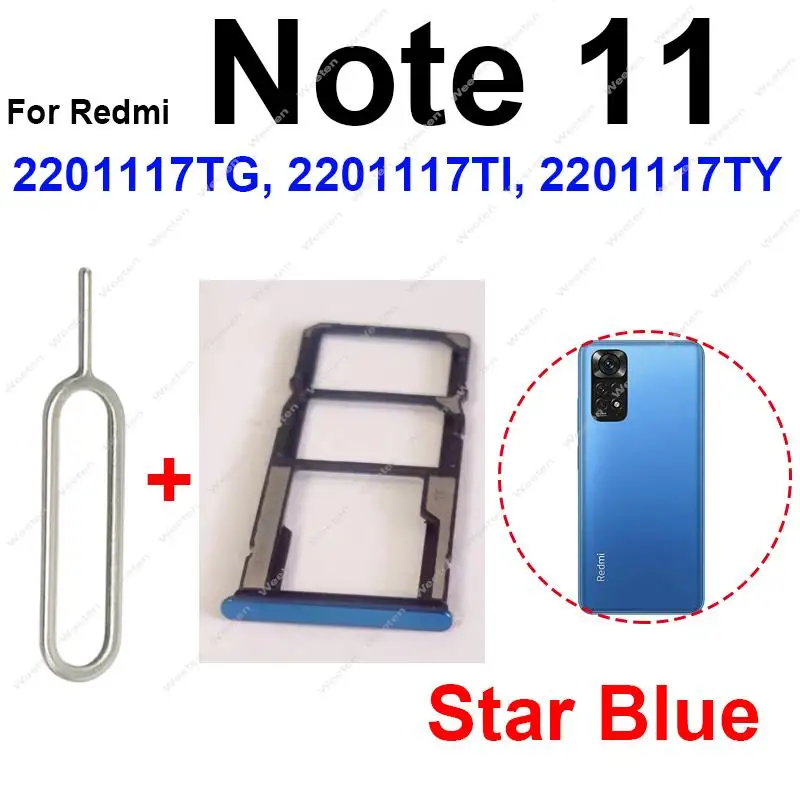 Sim-Kartenfach-Halter für Xiaomi Redmi Note 11 11S 11 Pro 4G 5G SIM-Kartensteckplatz Kartenadapter Leser Ersatz