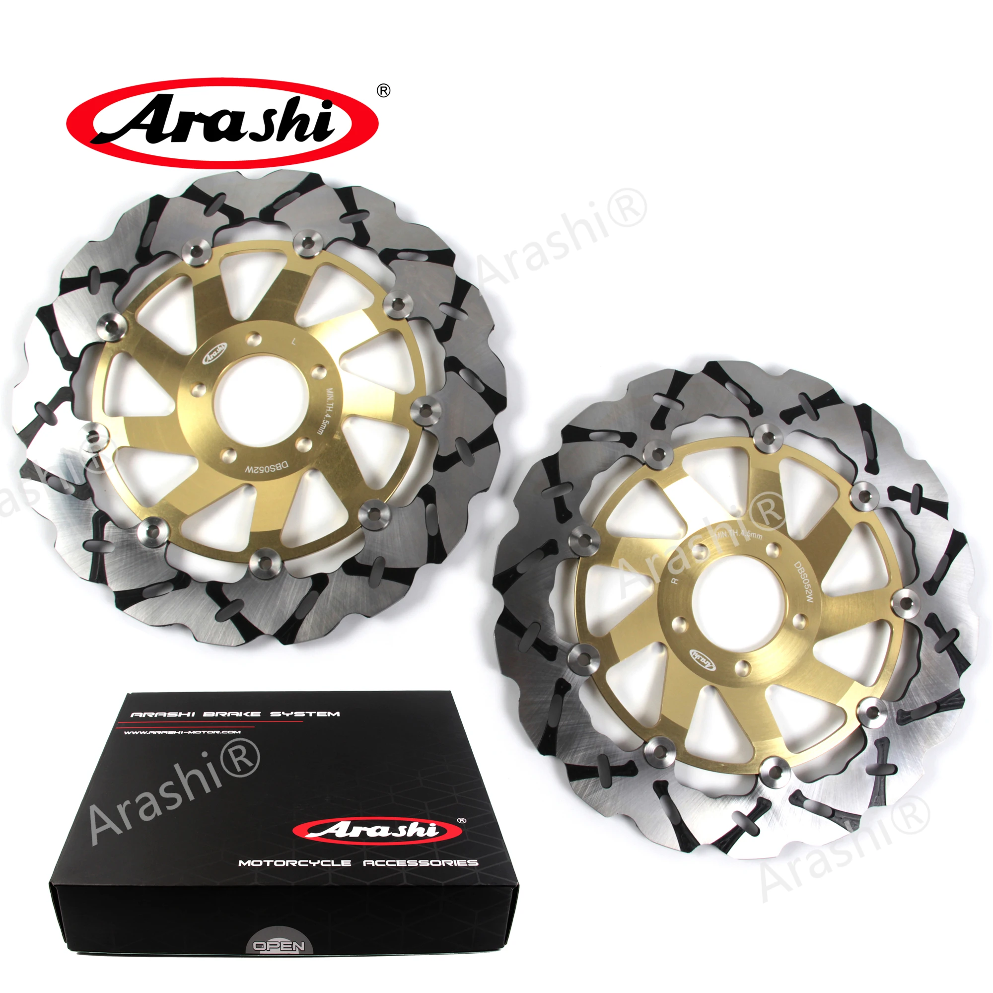 Arashi 1 Pair CNC Full Floating Front Brake Disc Rotor For