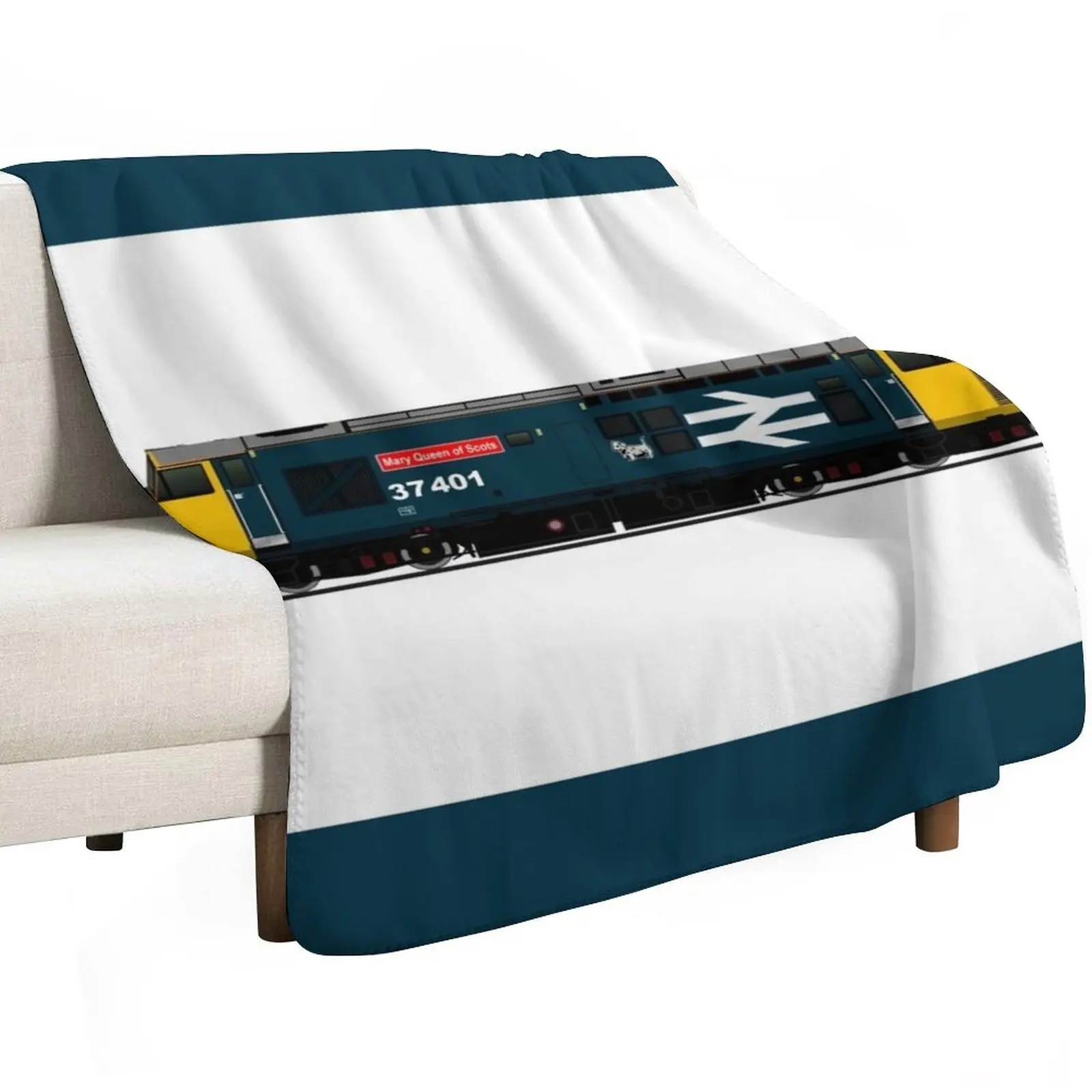 BR CLASS 37 LOCOMOTIVE Throw Blanket Designers Softest for sofa Flannel Fabric Luxury Thicken Custom Blankets