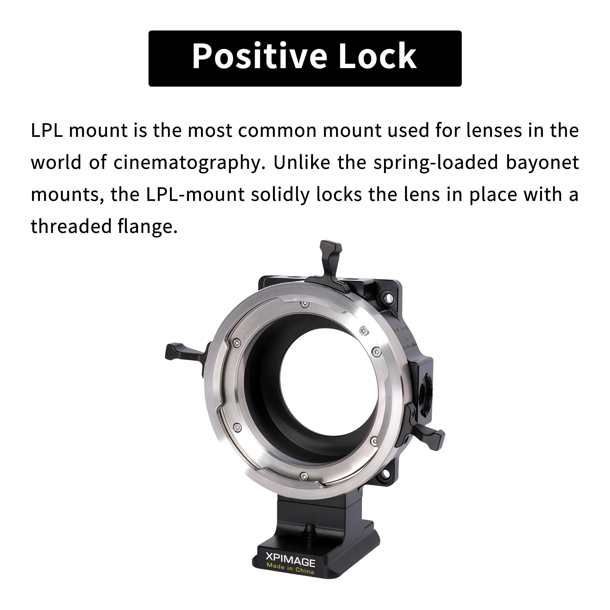 XPIMAGE Lens Mount Adapter Ring Compatible with ARRI LPL Mount Lens to Sony CineAlta Venice 2 Extension System Mini CBK-3621XS