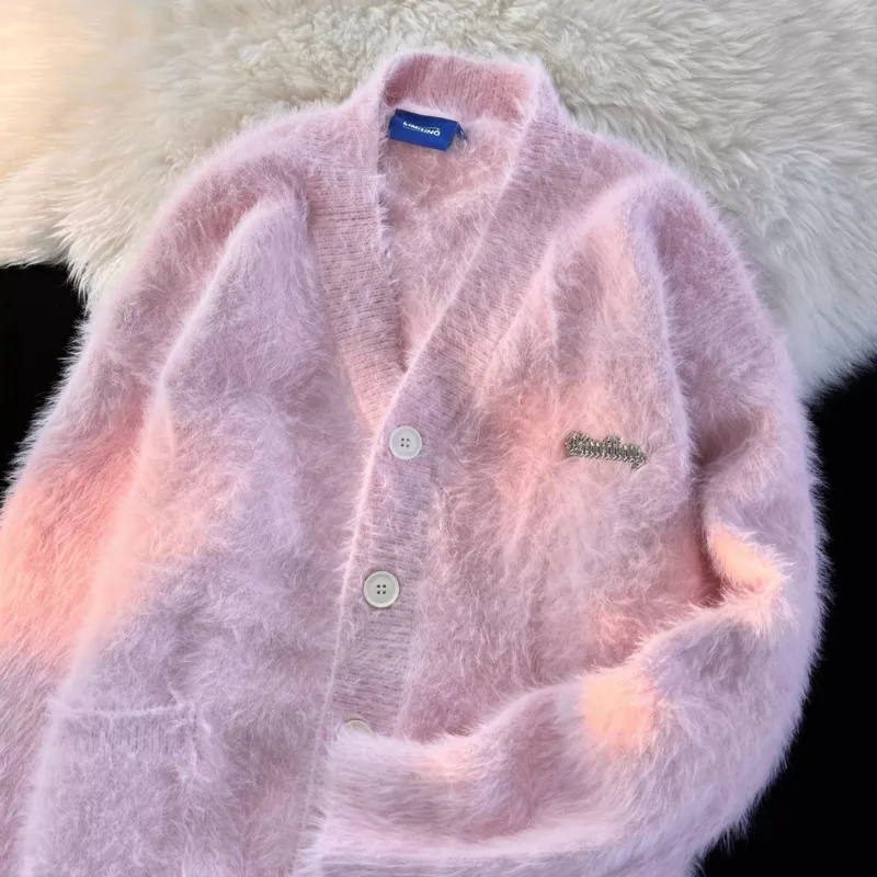 Korean Fashion Style Soft Gentle Style Knitted Designer Sweater Chic Cardigan Women's Outerwear 2000s Aesthetic Knitwear Y2k Top