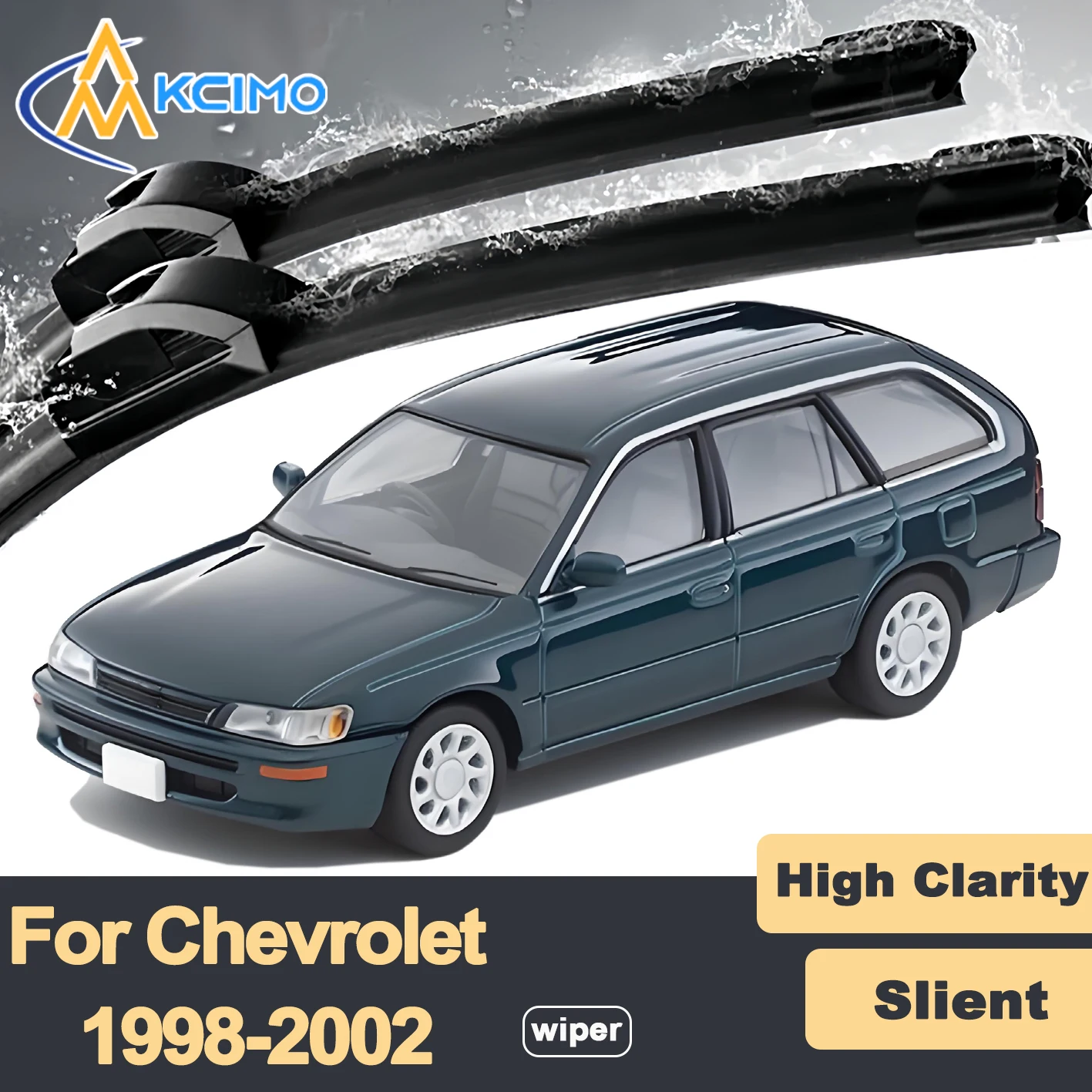 

Premium Rubber Durable Silent Windshield Wiper Blades 2pcs for Chevrolet Prizm E110 1998-2002 Geo Prizm Toyota Corolla