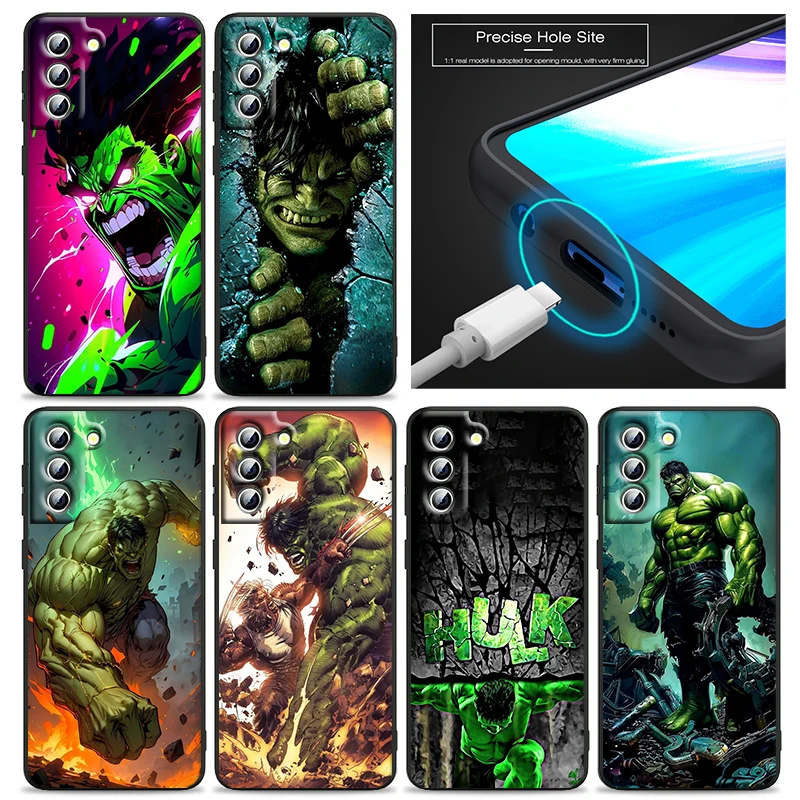 Marvel The Hulk Comics Cool For Samsung Galaxy S24 S23 S22 S21 S20 FE S10 S10E Plus Ultra Pro Lite 5G Black Cover Phone Case