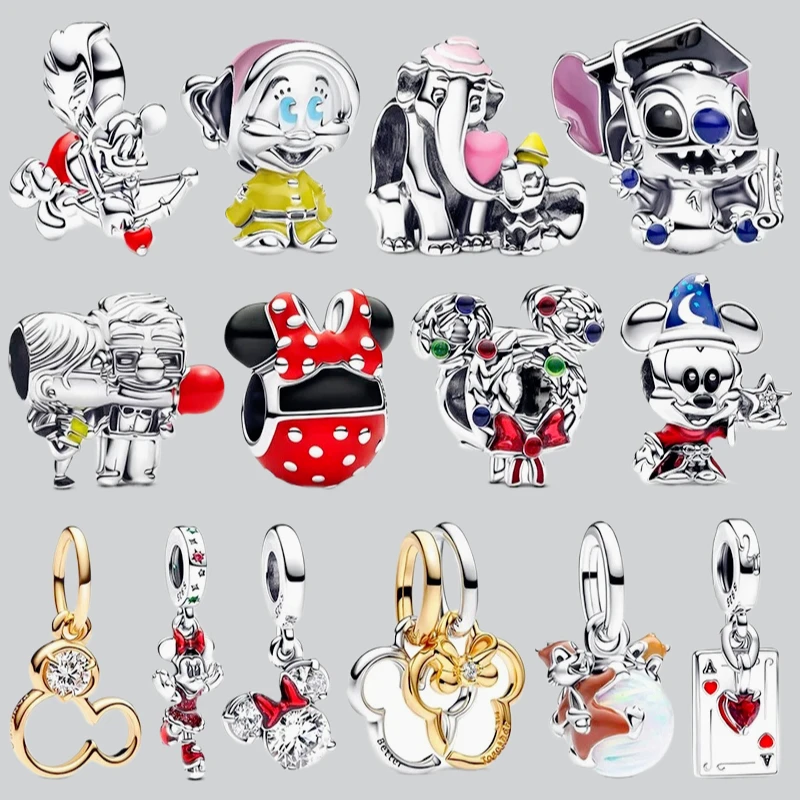

New! Disney 925 Sterling Silver Pendant Charm Beads – Fits Luxury DIY Jewelry
