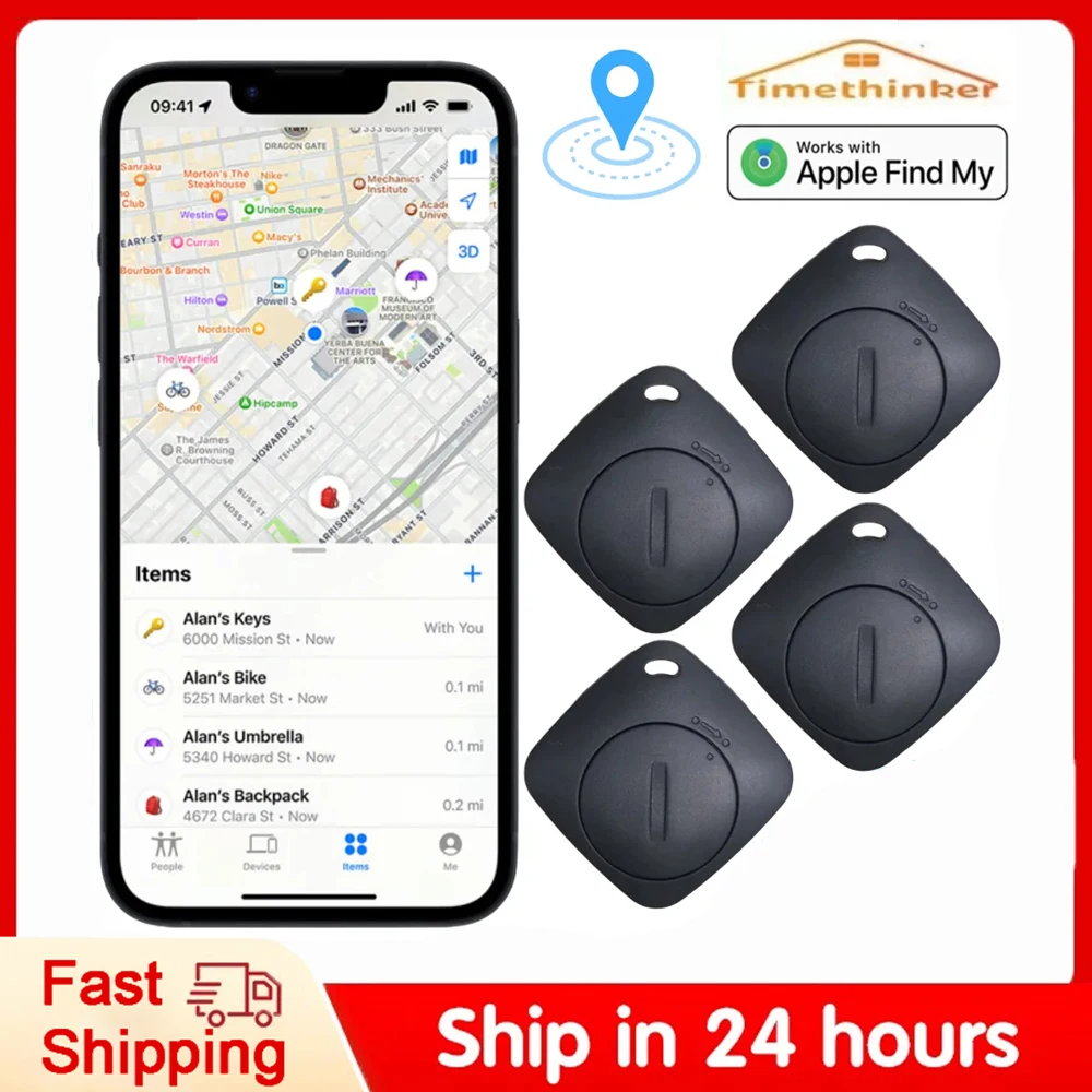 

AiYaTo Bluetooth Key Finder work with Apple Find My Global Network Smart AirTag Tracker for IOS System Item Locator for Bags