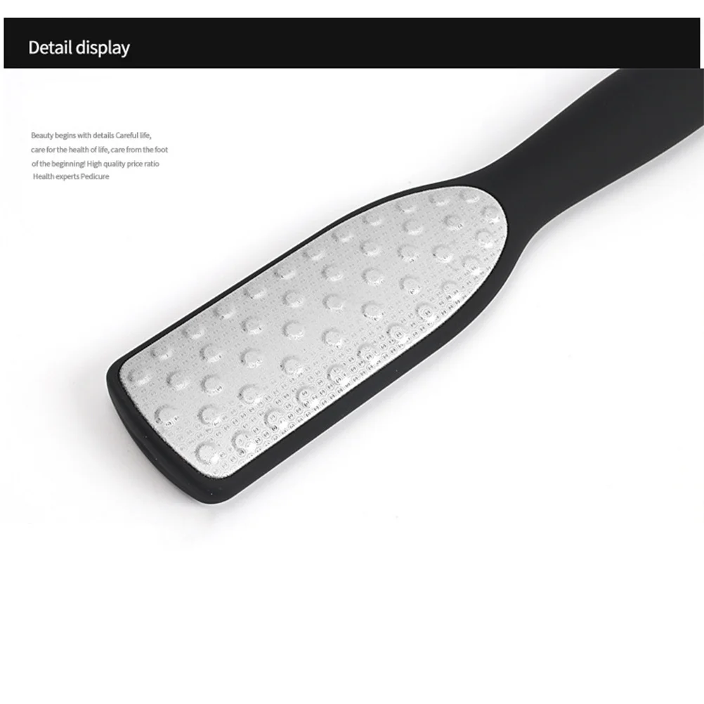 

Professional Foot File Stainless Steel Black Double Sided Exfoliating Scrub File Foot Calluses Remover Dead Skin Pedicure Care