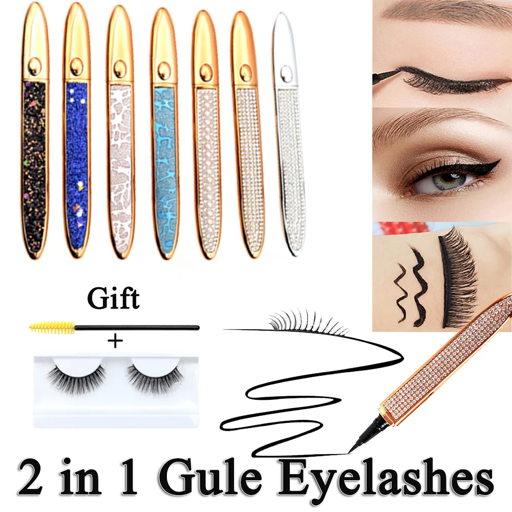 

Wholesale Eyelash Glue Liquid Black Eyeliner Long Lasting Waterproof Quick Drying lashes Sticking Eye Liner Pencil Makeup Tools