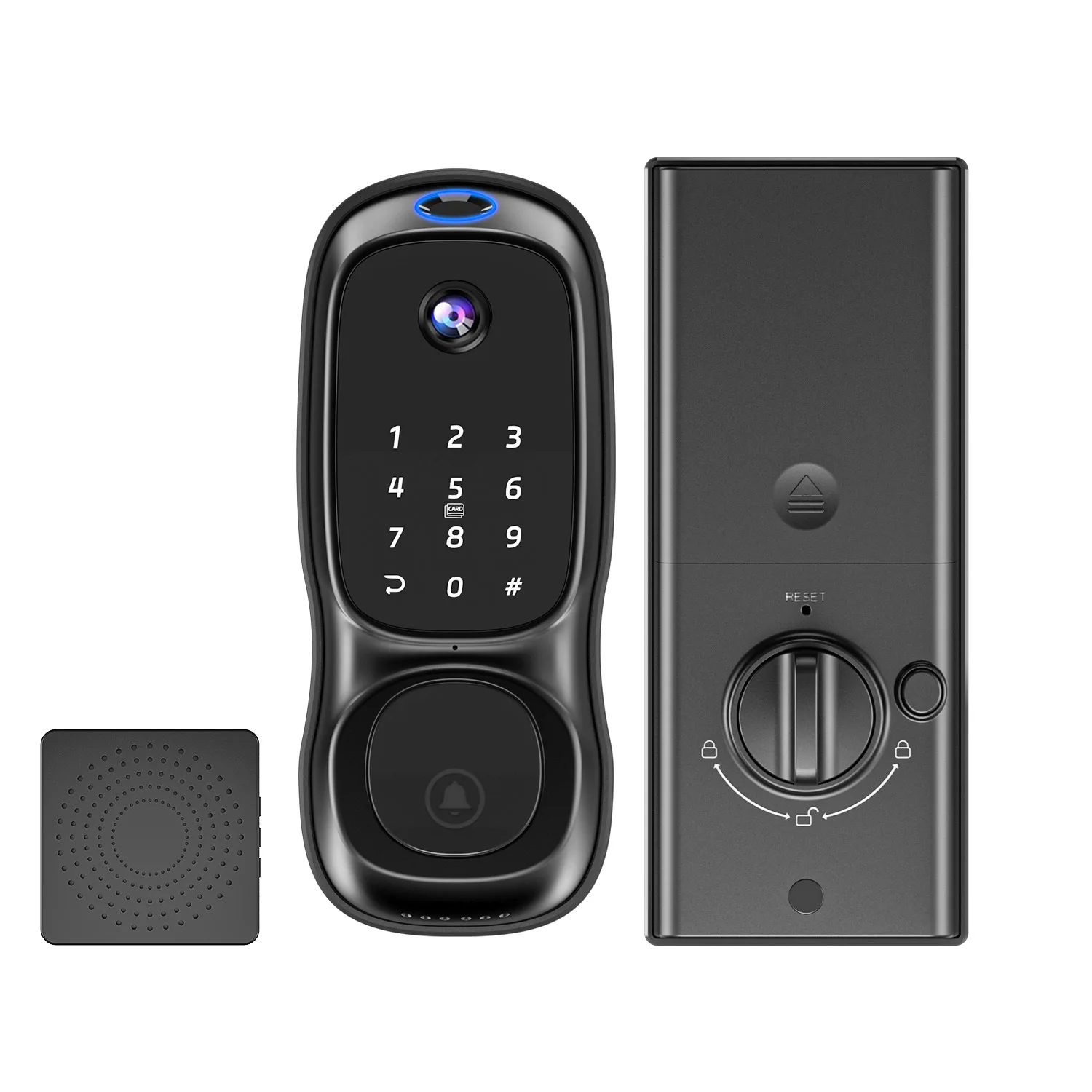 Wifi Indoor Wooden Door Cat Eye Identification Doorbell Office Fingerprint Lock Household Password Lock