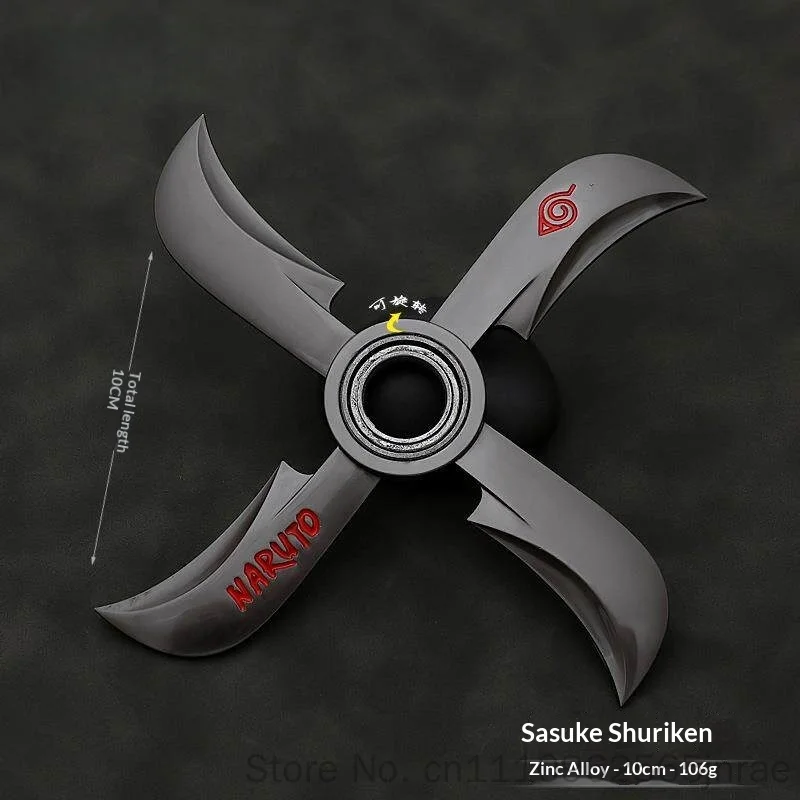 Naruto Metal Shuriken Rotatable Bearing Ninja Star Anime Peripheral Cosplay  Model Collectible Decor For Anime Enthusiasts view 5