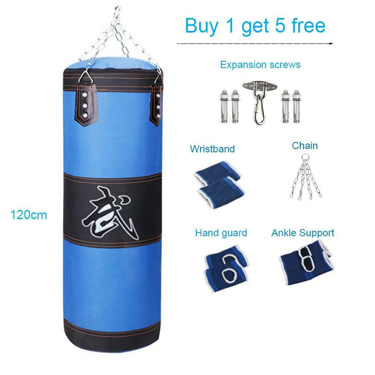 Heavy Punching Bag Set with Ceiling Hook Steel Chain Hanging Heavy Bag for Adults Muay Thai MMA Taekwondo Home Gym Training image 3