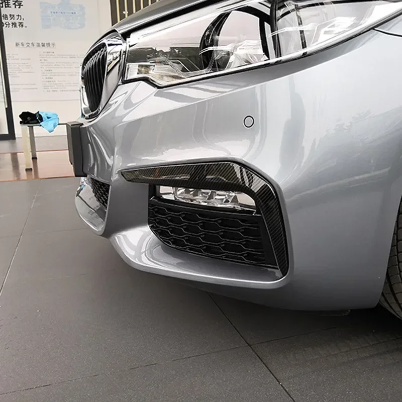Для BMW 5 серии G30 G38 530liM 2018-2019 2 шт. Автомобильные внешние полоски передних противотуманных фар, накладка, наклейка, декоративная защита Для BMW 5 серии G30 G38 530liM 2018-2019 2 шт. Автомобильные внешние полоски передних противотуманных фар, накладка, наклейка, декоративная защита