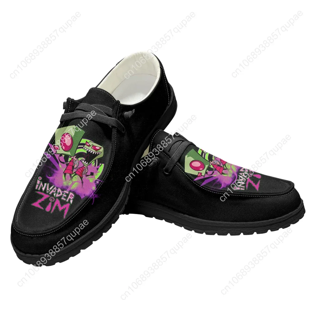 Zim Anime Casual Shoes Invader Cartoon Cute Flat Shoe Men Woman Breathable Outdoor Lightweight Footwear Couple Custom Made Shoe