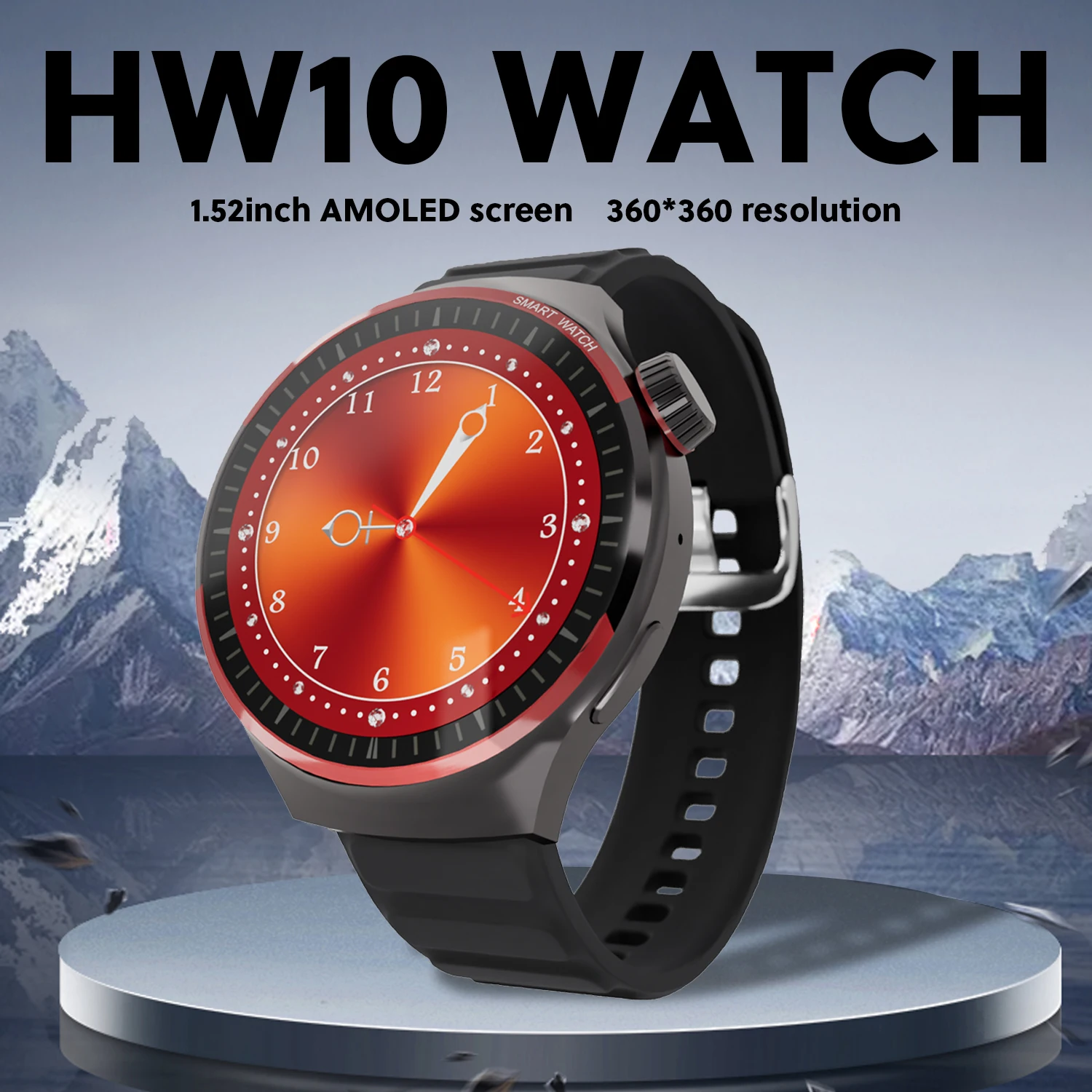 New For HW10 Pro GPS NFC Smart Watch Men 360*360 AMOLED Screen Heart rate Bluetooth Call IP68 Waterproof Man Ma'am SmartWatches