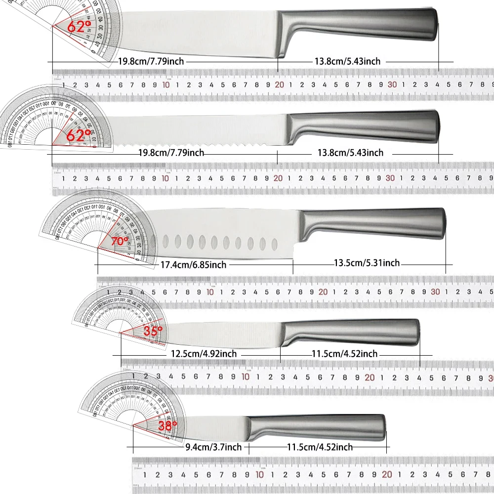 5-Piece Japanese Chef Knife Set 6