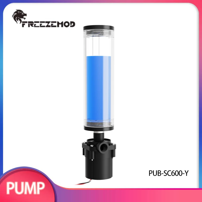 FREEZEMOD Water Pump and Water Tank Integrated Head 4 Meters Flow 600L Liquid Cooling Circulation 12-24V / PUB-SC600-Y
