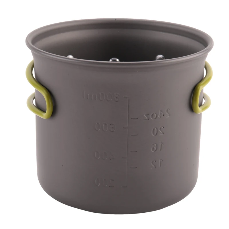 

Camping Pot And Pan Set With Mini Backpacking Stove Cooking Gear For Outdoor Hiking Campfire