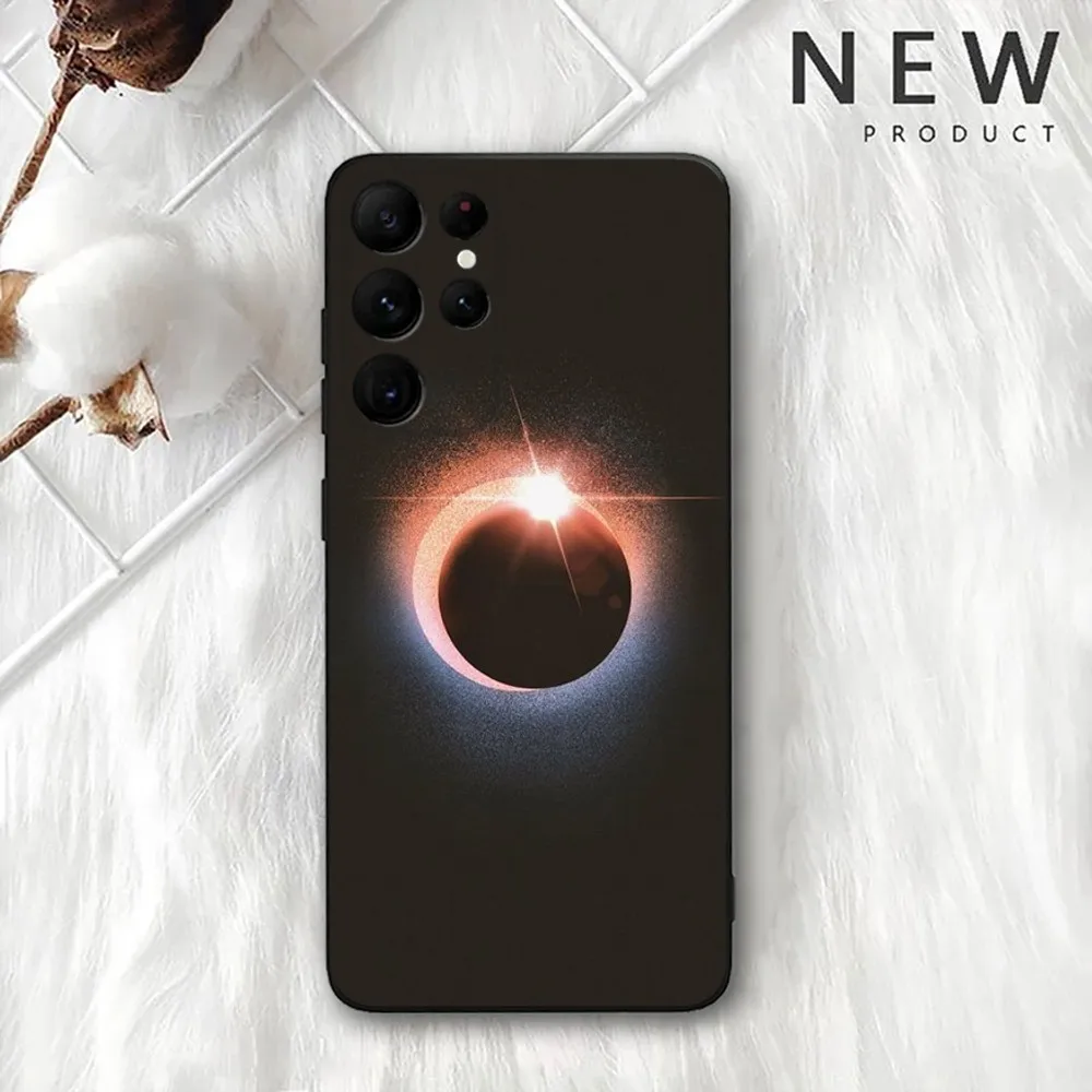 Natural Phenomenon Total Solar Eclipse Phone Case For Samsung GalaxyA20,A21s,A22,A31,A32,A52,A53,A72,73,A80,A91 Soft Black Cover