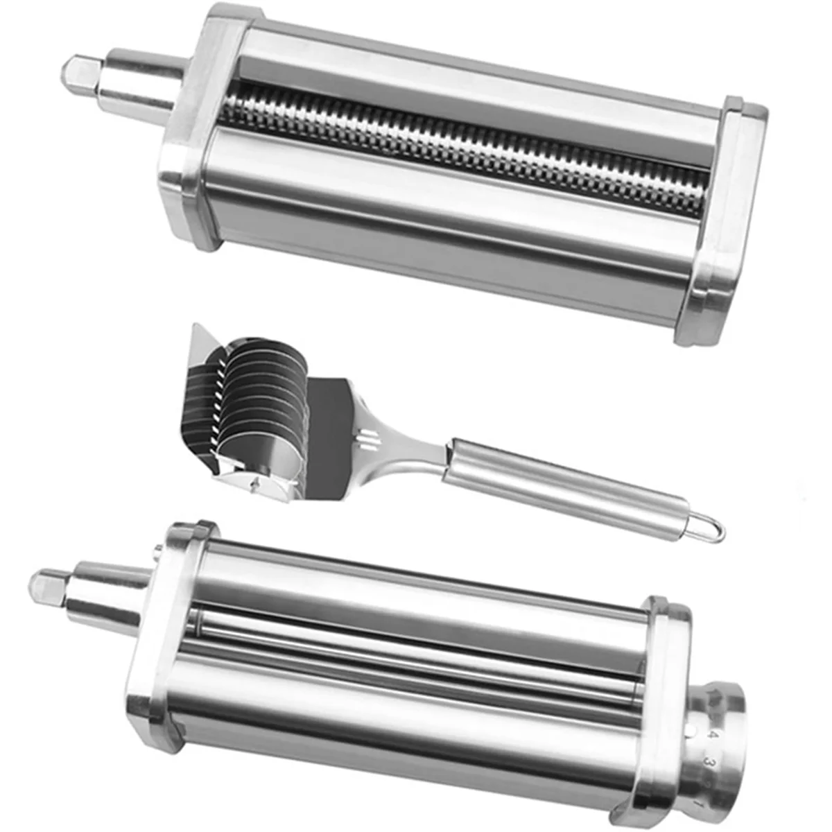 A03R Stainless Steel Pasta Roller & Spaghetti Cutter Attachment for Mixers Pressed Accessories