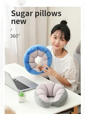 Crystal Velvet EPS Beads Flexible Twist Travel Office Nap 360 neck Support Pillow