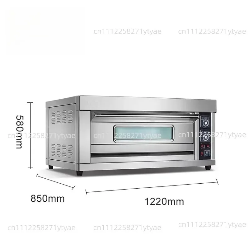 Commercial Single-Deck Oven for Bread and Pizza Baking, Tray Oven