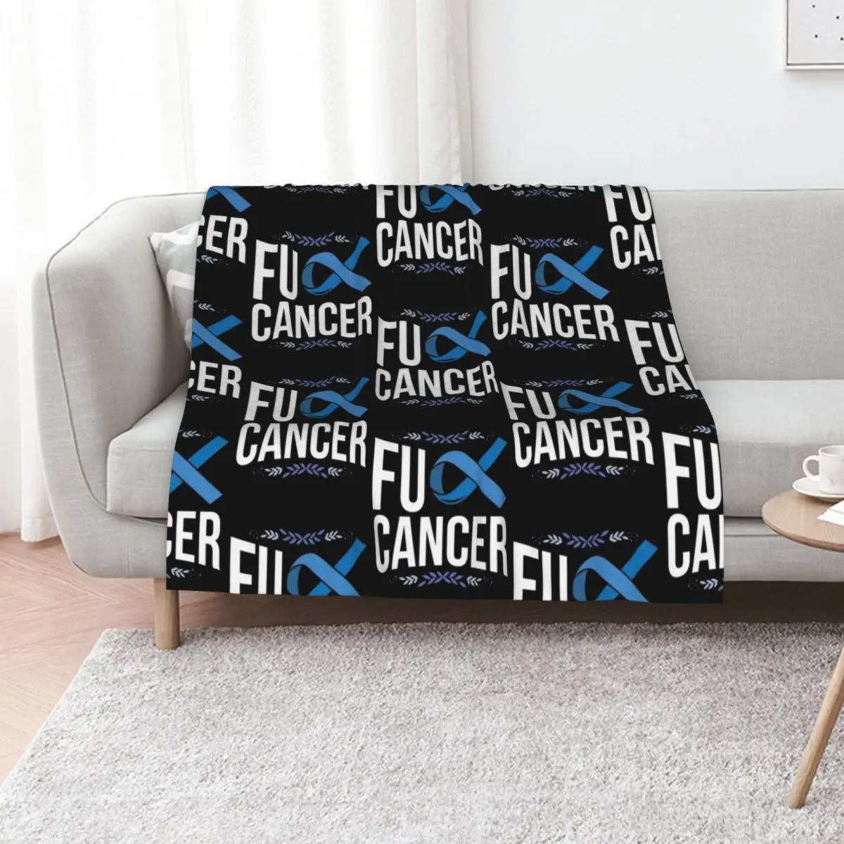 Colon Cancer Awareness Support Suvivor Dark Blue Throw Blanket Luxury Thicken bed plaid For Sofa Thin Giant Sofa Warm Blankets
