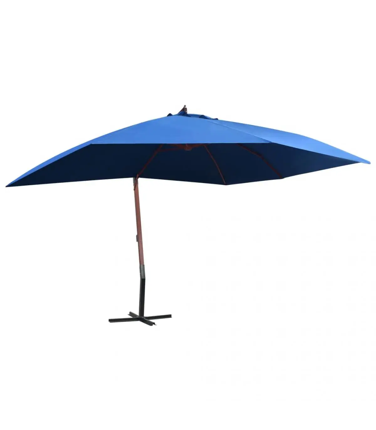 400x300cm garden umbrella hanging wooden stick blue umbrella