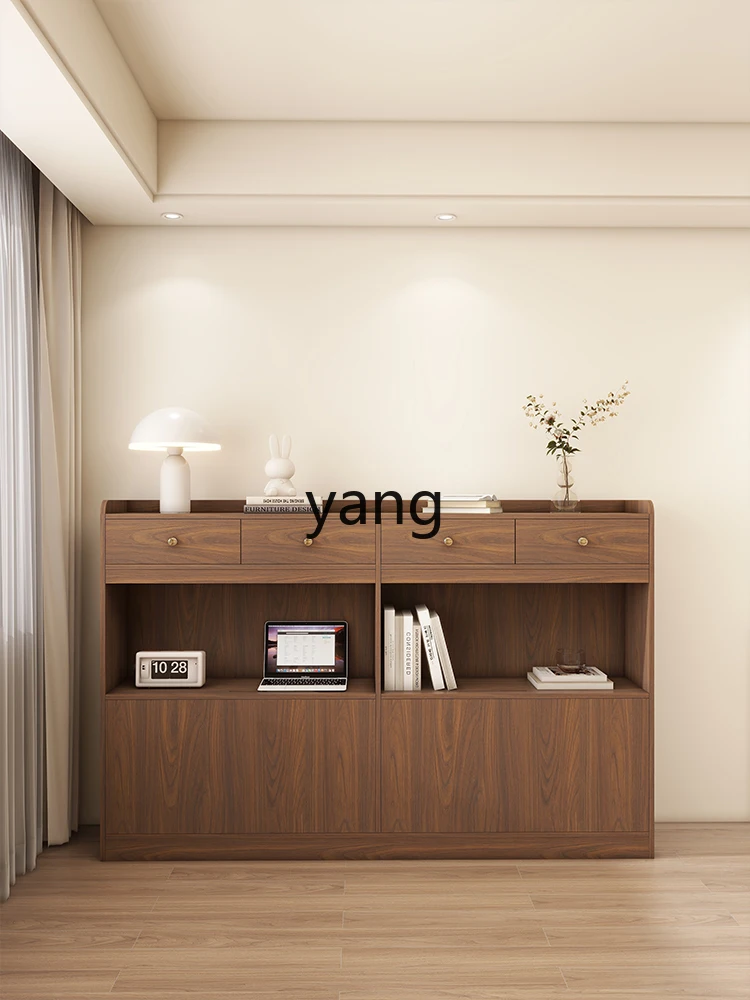 TGF كريم الرياح الخشب الصلب شق خزانة بجانب السرير غرفة نوم خزانة تخزين جدارية ضيقة للغاية التخصيص #5