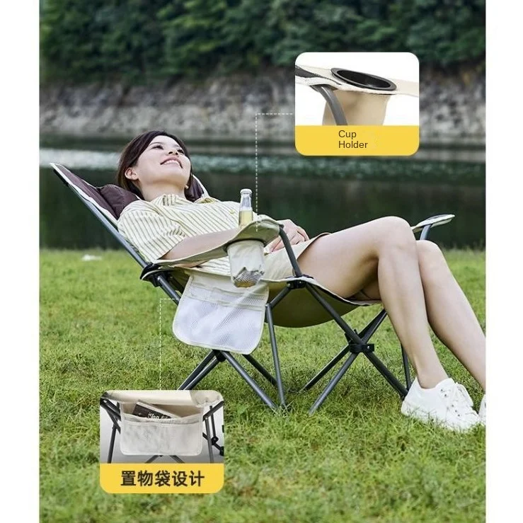 Chaise Pliante Portable d\'Extérieur avec Dossier, Idéal pour la Pause Déjeuner, le Camping, la Plage, la Pêche