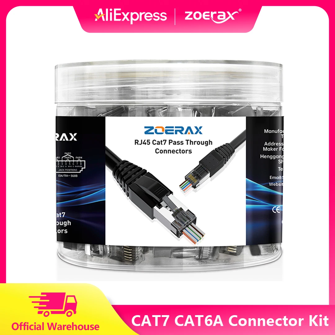 Zoerax 50-Pack RJ45…