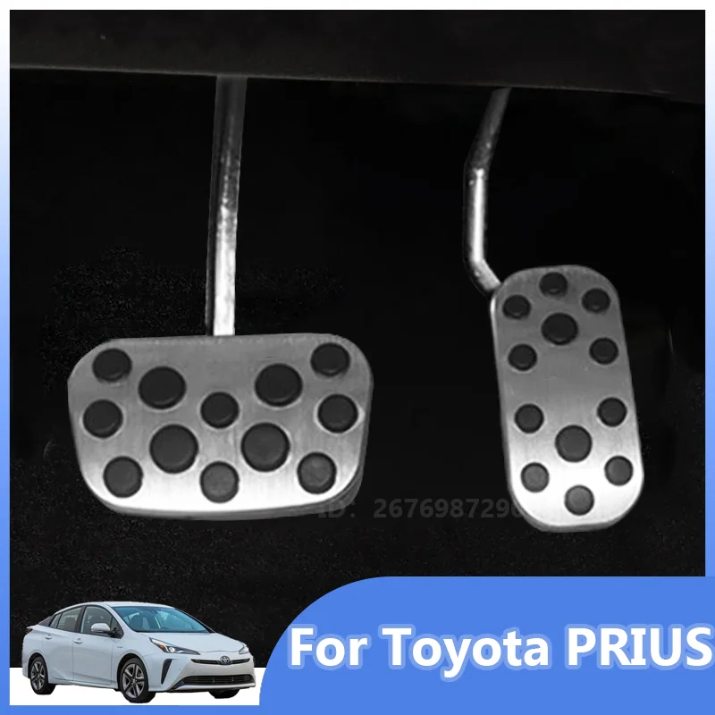 

For Toyota PRIUS 50 2016 Car Gas Brake Pedal Accelerator Non-Drilling Cover Pad Case Stainless Alloy Foot Pedals Acessories