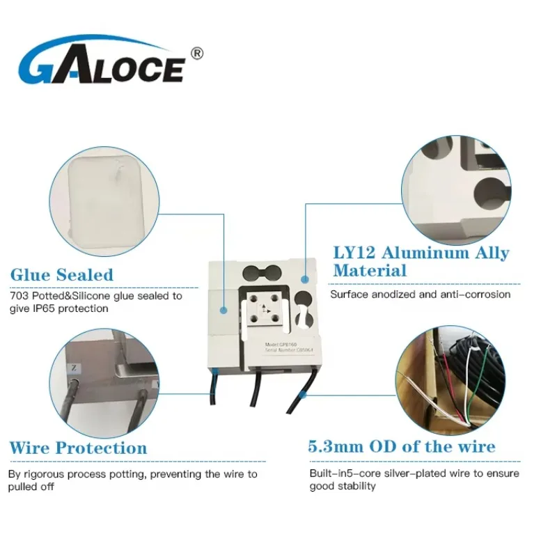 NEW GALOCE GPB160 Customized Multi 3 Axis x y z direction compression and tension Force Sensor  Load Cell 10N 30N 50N