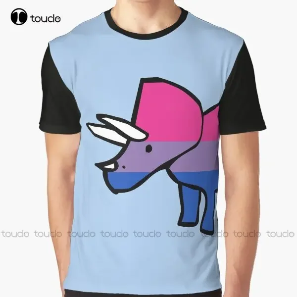Biceratops (Bisexual Triceratops) Graphic T-Shirt Custom Aldult Teen Unisex Digital Printing Tee Shirts Custom Gift Xxs-5Xl