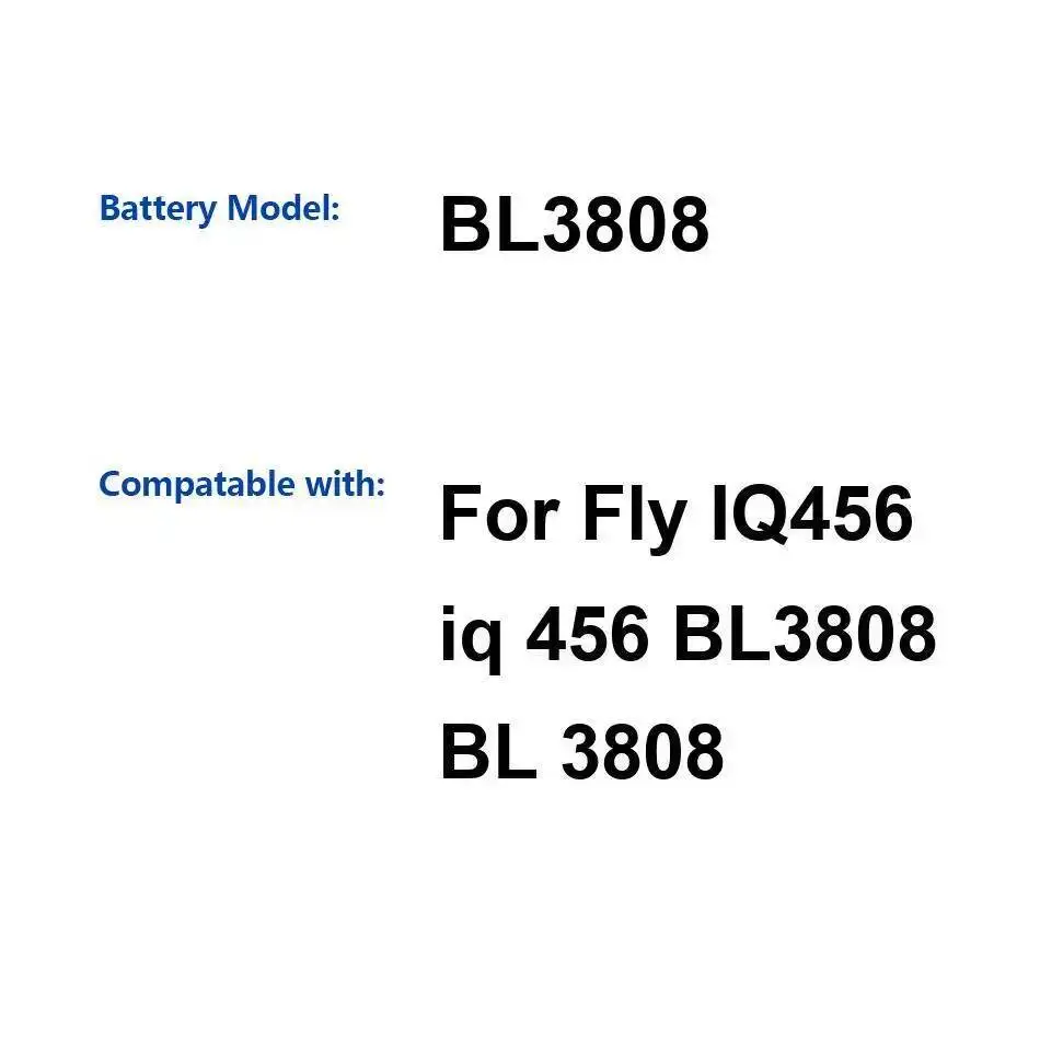 

Легкий высокоэффективный аккумулятор для мобильного телефона Fly IQ456 BL3808, 2000 мАч
