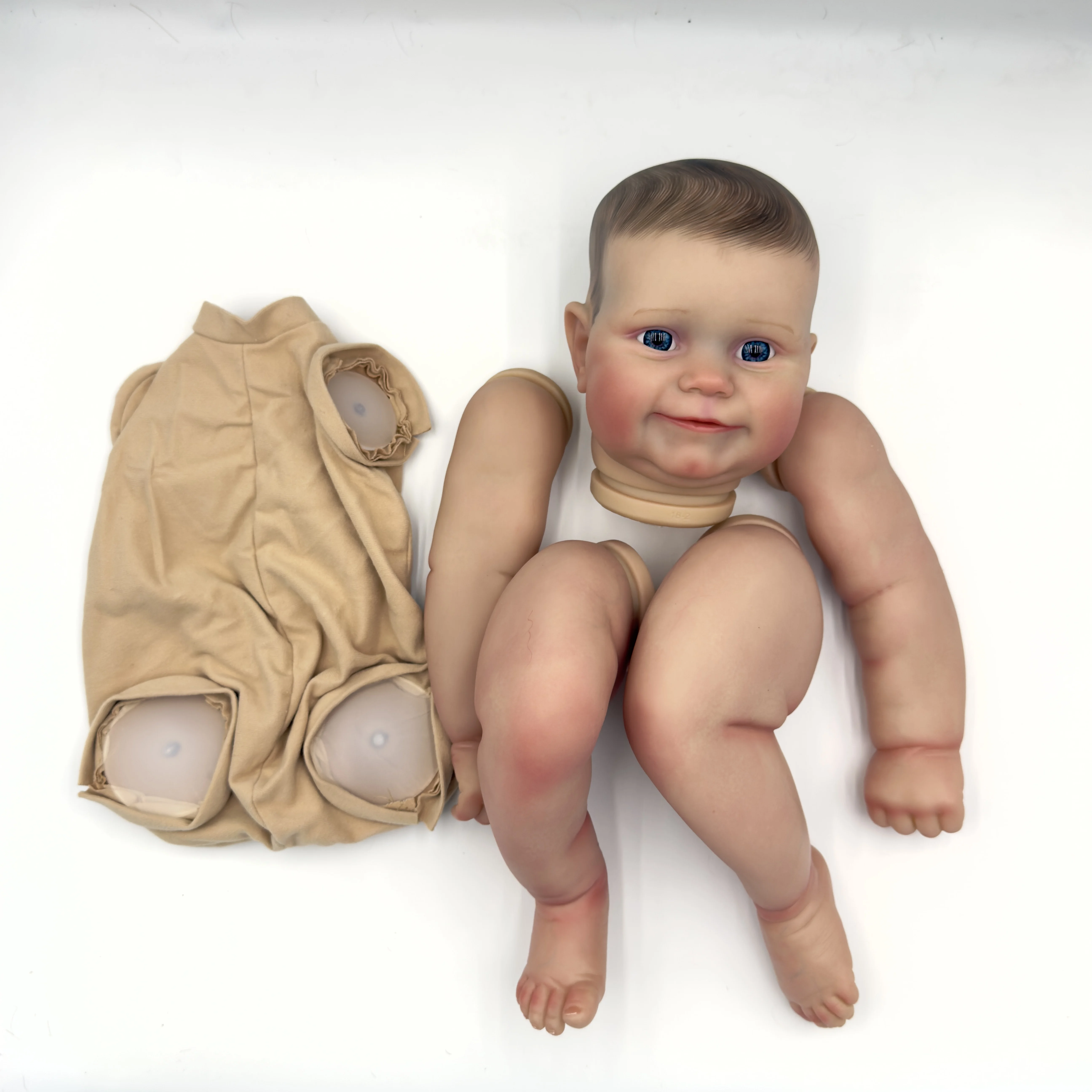 Kit de boneca reborn NPK Maddie de 20 polegadas, cor pintada com toque suave, corpo e olhos incluídos, certificação COA