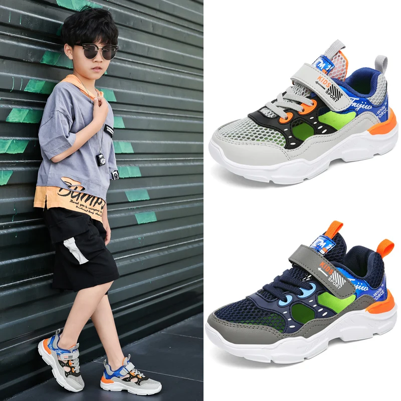 Zapatillas deportivas de malla para niños y niñas, zapatos informales transpirables para caminar, zapatillas ligeras para correr